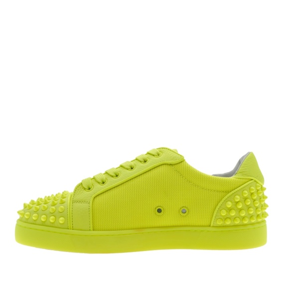 Christian Louboutin Sneakers Seavaste 2 Orlato Fluo Yellow Size 10 New - Picture 5 of 7